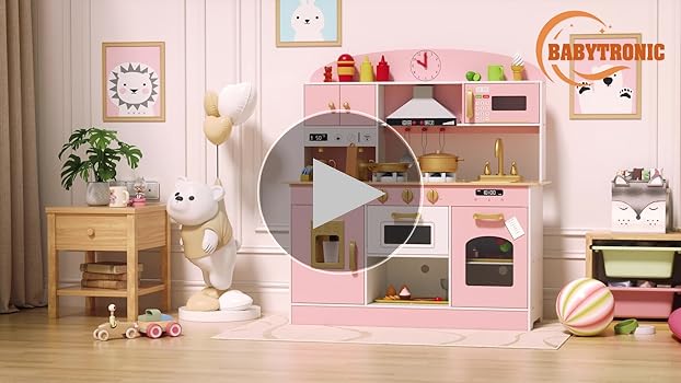 Amazon.com: Babytronic Wooden Play Kitchen Set, Pretend Play